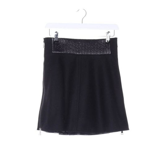 Pre-owned Moncler Wool Skirt In Black