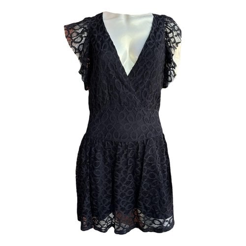 Pre-owned Designers Remix Lace Mid-length Dress In Black