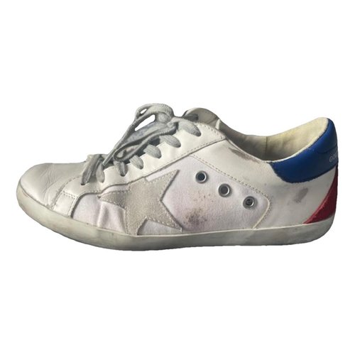 Pre-owned Golden Goose Superstar Cloth Low Trainers In White