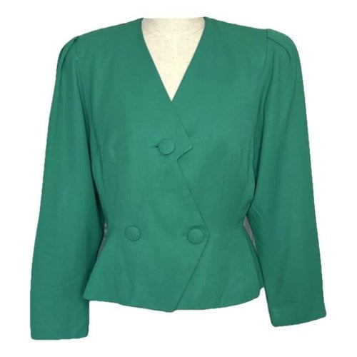 Pre-owned Emmanuelle Khanh Short Vest In Green