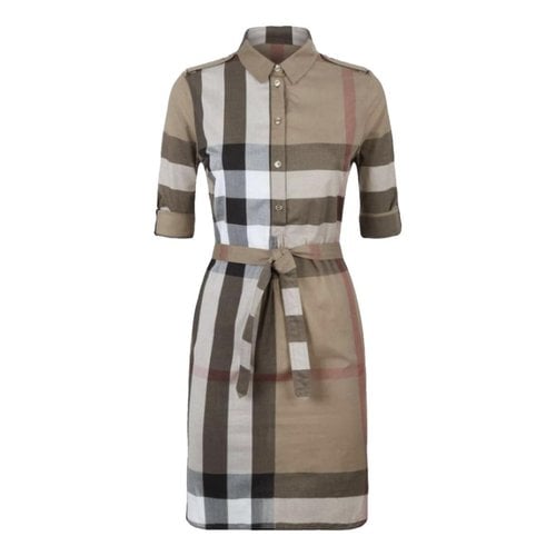 Pre-owned Burberry Leather Mid-length Dress In Other