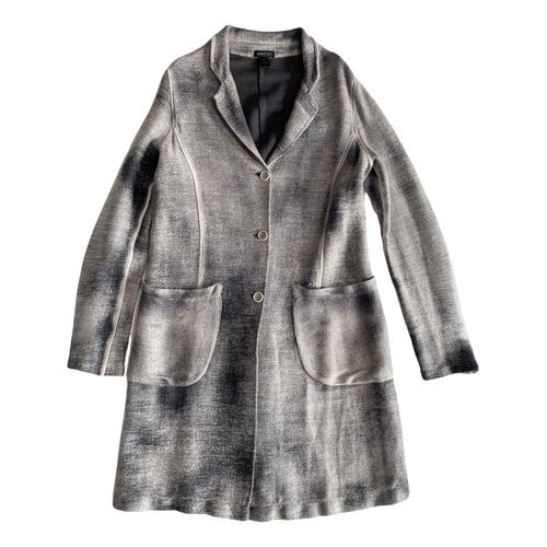 Pre-owned Avant Toi Linen Coat In Grey