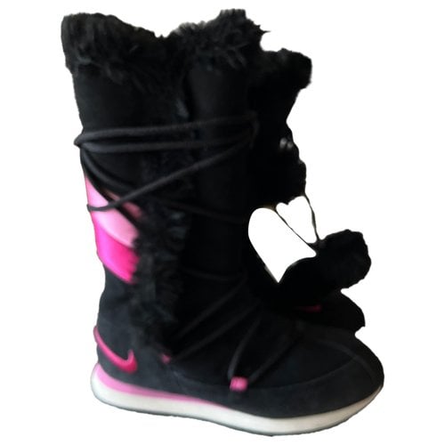 Pre-owned Nike Riding Boots In Black