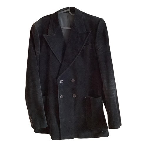 Pre-owned Gerard Darel Velvet Coat In Black