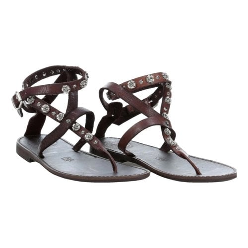 Pre-owned Campomaggi Leather Sandal In Brown