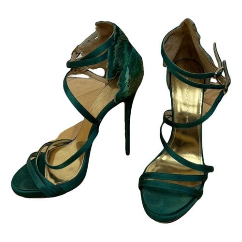 Pre-owned Ermanno Scervino Cloth Heels In Green