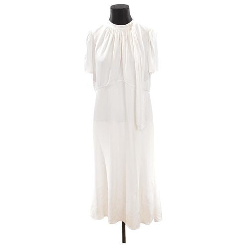 Pre-owned Lk Bennett Mid-length Dress In White