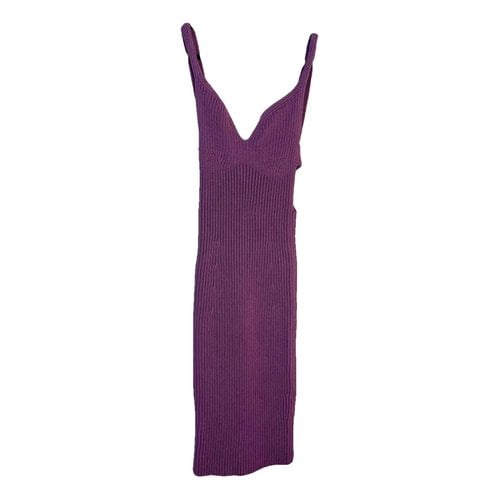 Pre-owned Khaite Wool Maxi Dress In Purple