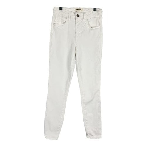Pre-owned L Agence Slim Jeans In White