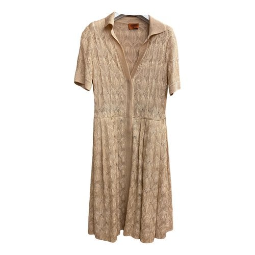 Pre-owned Missoni Mid-length Dress In Gold