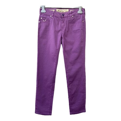 Pre-owned Jacob Cohen Straight Jeans In Purple