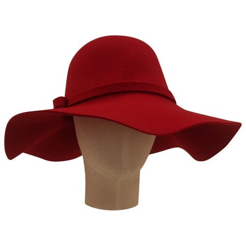 Pre-owned Max Mara Wool Hat In Red
