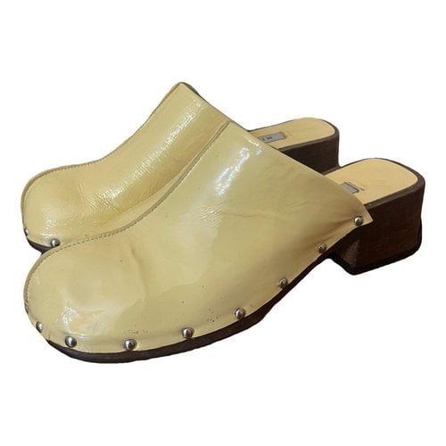 Pre-owned Miista Leather Mules & Clogs In Yellow