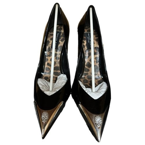 Pre-owned Philipp Plein Patent Leather Heels In Black