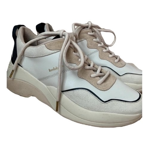 Pre-owned Bobbies Leather Trainers In Beige