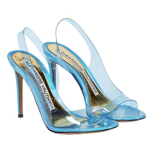Pre-owned Alexandre Vauthier Leather Heels In Blue