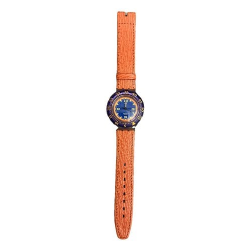 Pre-owned Swatch Watch In Orange