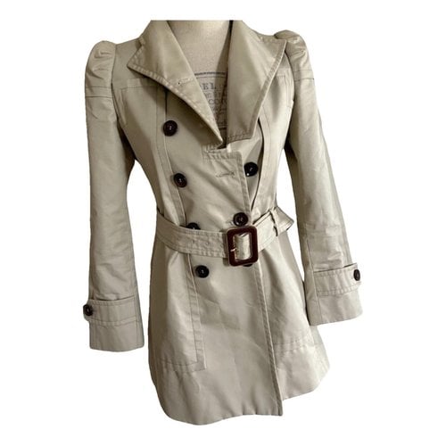 Pre-owned Gucci Trench Coat In Beige