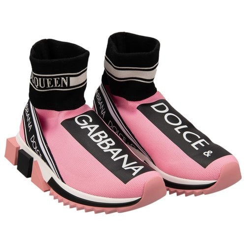 Pre-owned Dolce & Gabbana Sorrento Trainers In Pink