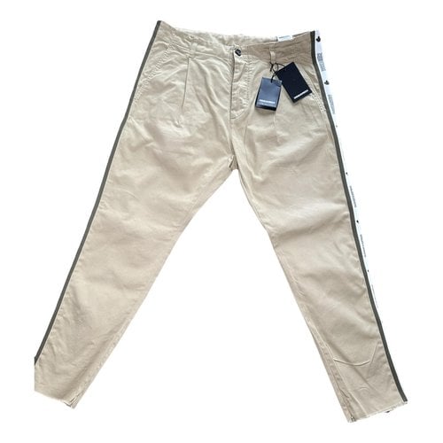 Pre-owned Dsquared2 Trousers In Beige