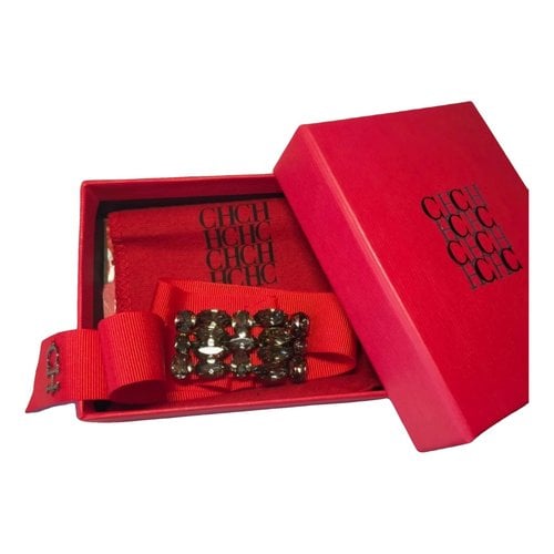 Pre-owned Carolina Herrera Cloth Necklace In Red
