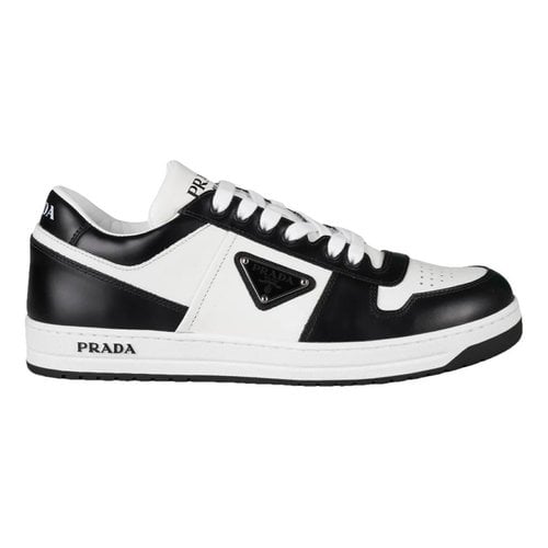 Pre-owned Prada Leather Trainers In Multicolour
