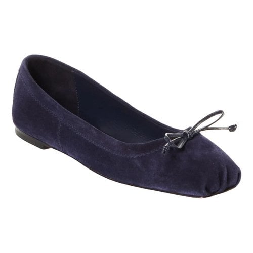 Pre-owned Christian Louboutin Ballet Flats In Blue