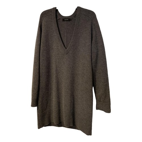 Pre-owned Lisa Yang Cashmere Mini Dress In Grey