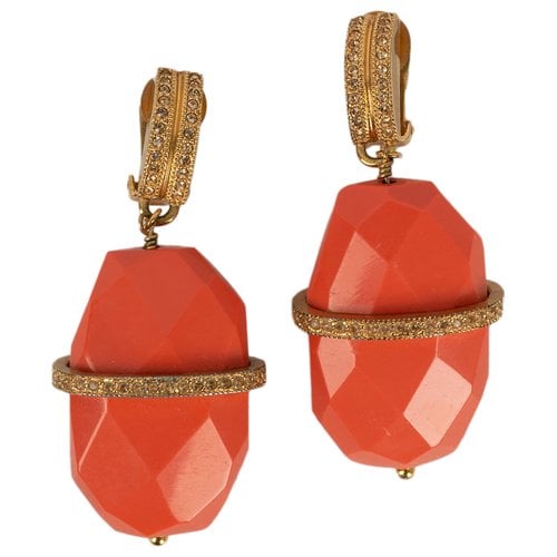 Pre-owned Dior Earrings In Orange