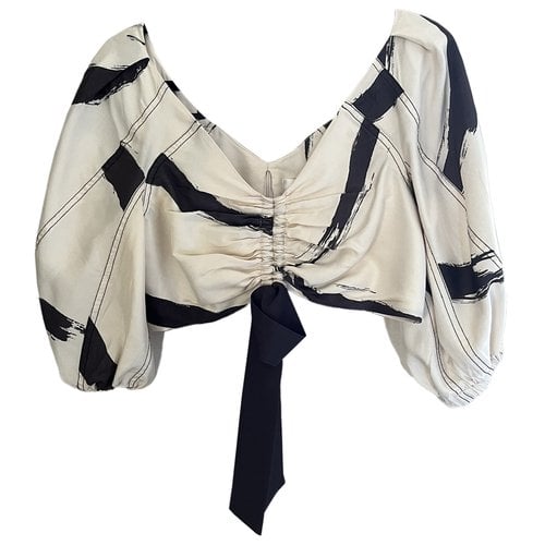 Pre-owned Zimmermann Silk Maxi Skirt In Beige
