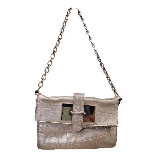 Pre-owned Furla Leather Clutch Bag In Silver