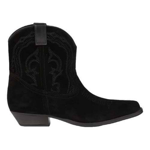 Pre-owned Ba&sh Western Boots In Black