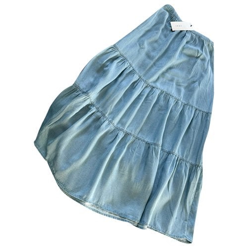 Pre-owned Ikks Maxi Skirt In Blue