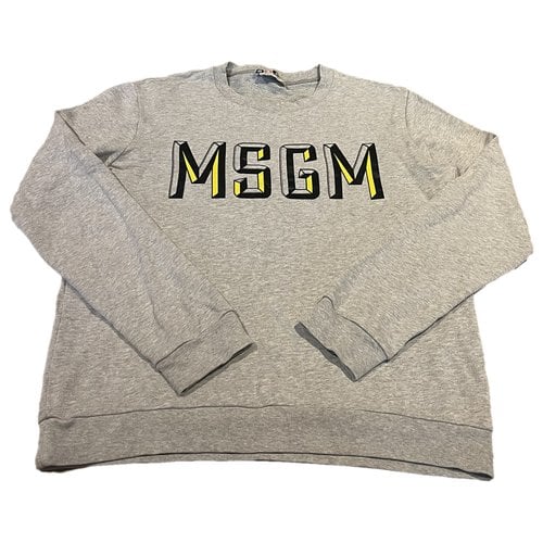 Pre-owned Msgm Sweatshirt In Grey