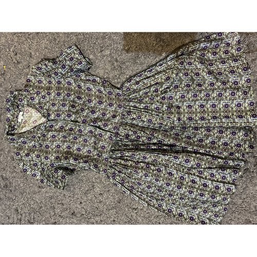 Pre-owned Manoush Silk Mini Dress In Khaki
