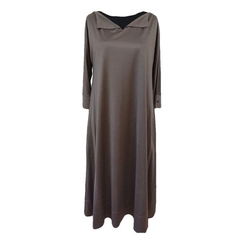 Pre-owned Loro Piana Silk Mid-length Dress In Brown