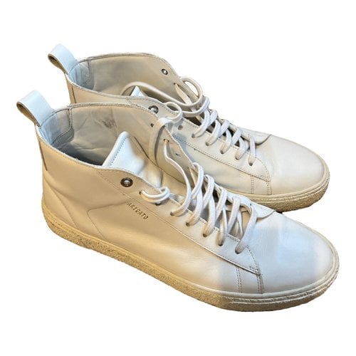 Pre-owned Axel Arigato Leather High Trainers In White