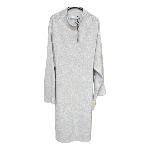 Pre-owned Zadig & Voltaire Cashmere Maxi Dress In Grey