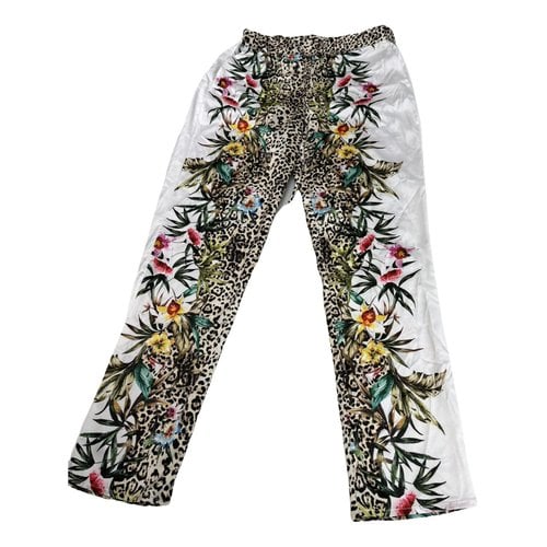 Pre-owned Liujo Large Pants In White