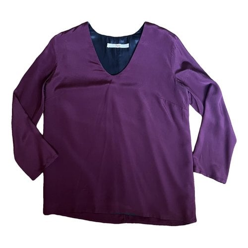 Pre-owned Jucca Silk Tunic In Burgundy