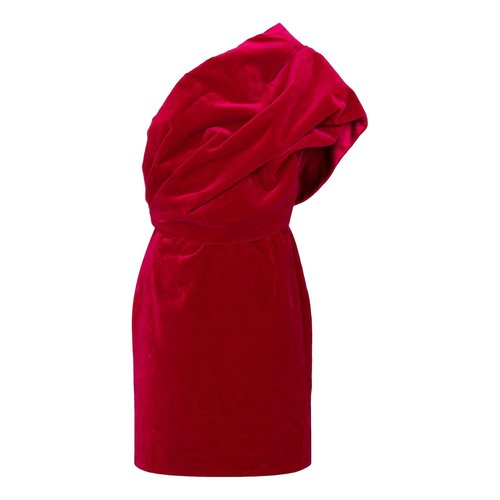 Pre-owned Tom Ford Velvet Mini Dress In Red