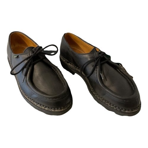 Pre-owned Paraboot Leather Lace Ups In Black