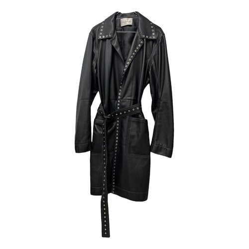 Pre-owned Ludovic De Saint Sernin Leather Coat In Black