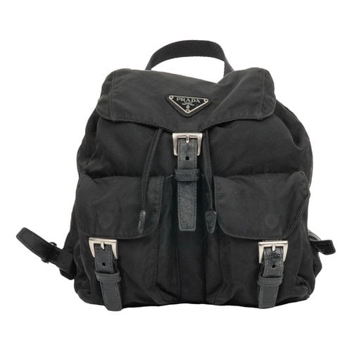 Pre-owned Prada Re-nylon Backpack In Black