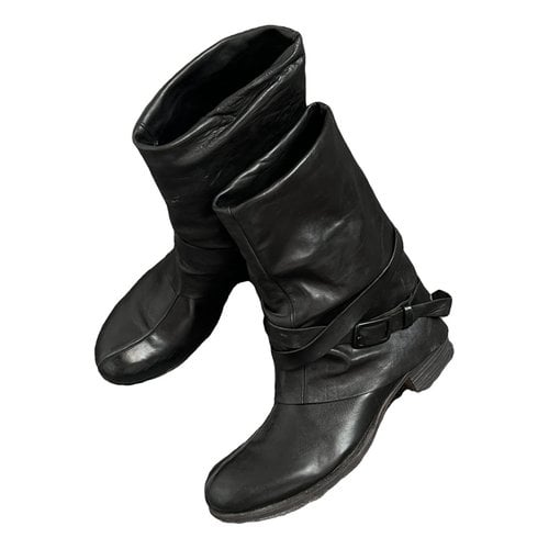 Pre-owned Ma+ Leather Boots In Black
