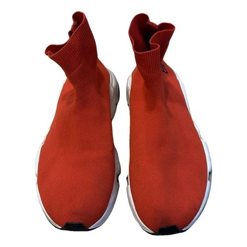 Pre-owned Balenciaga Trainers In Red