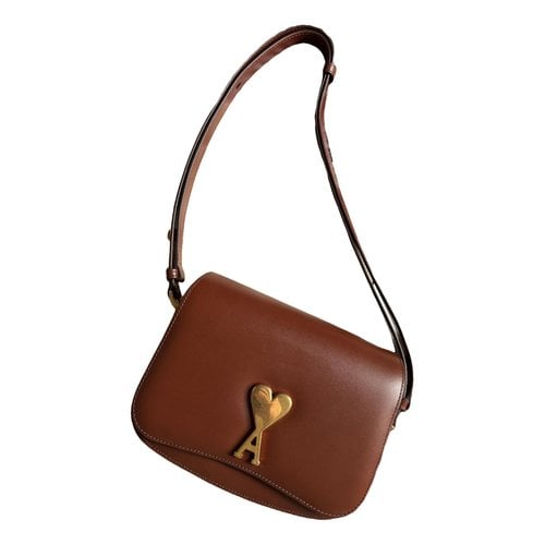 Pre-owned Ami Alexandre Mattiussi Leather Handbag In Brown