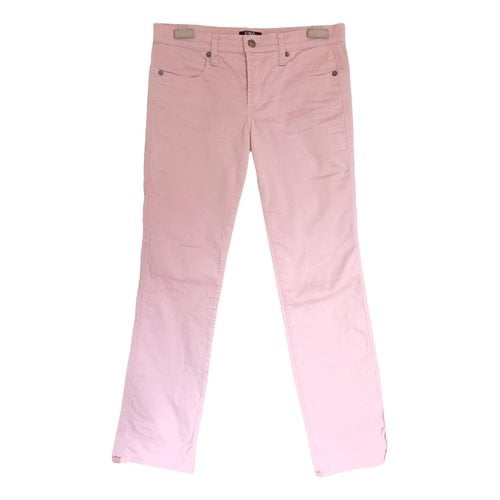 Pre-owned Costume National Straight Pants In Pink