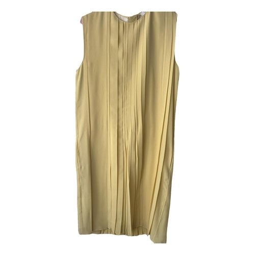 Pre-owned Chloé Silk Dress In Yellow