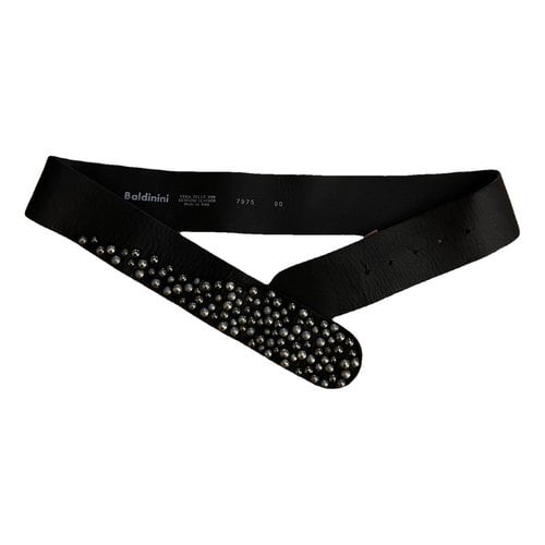 Pre-owned Baldinini Leather Belt In Black